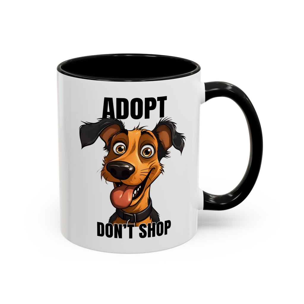 Adopt Don't Shop Coffee Mug - Dog Lovers Gift, Cute Pet Mug, Animal Rescue, Personalized Pet Owner Coffee Cup,  Dog Art