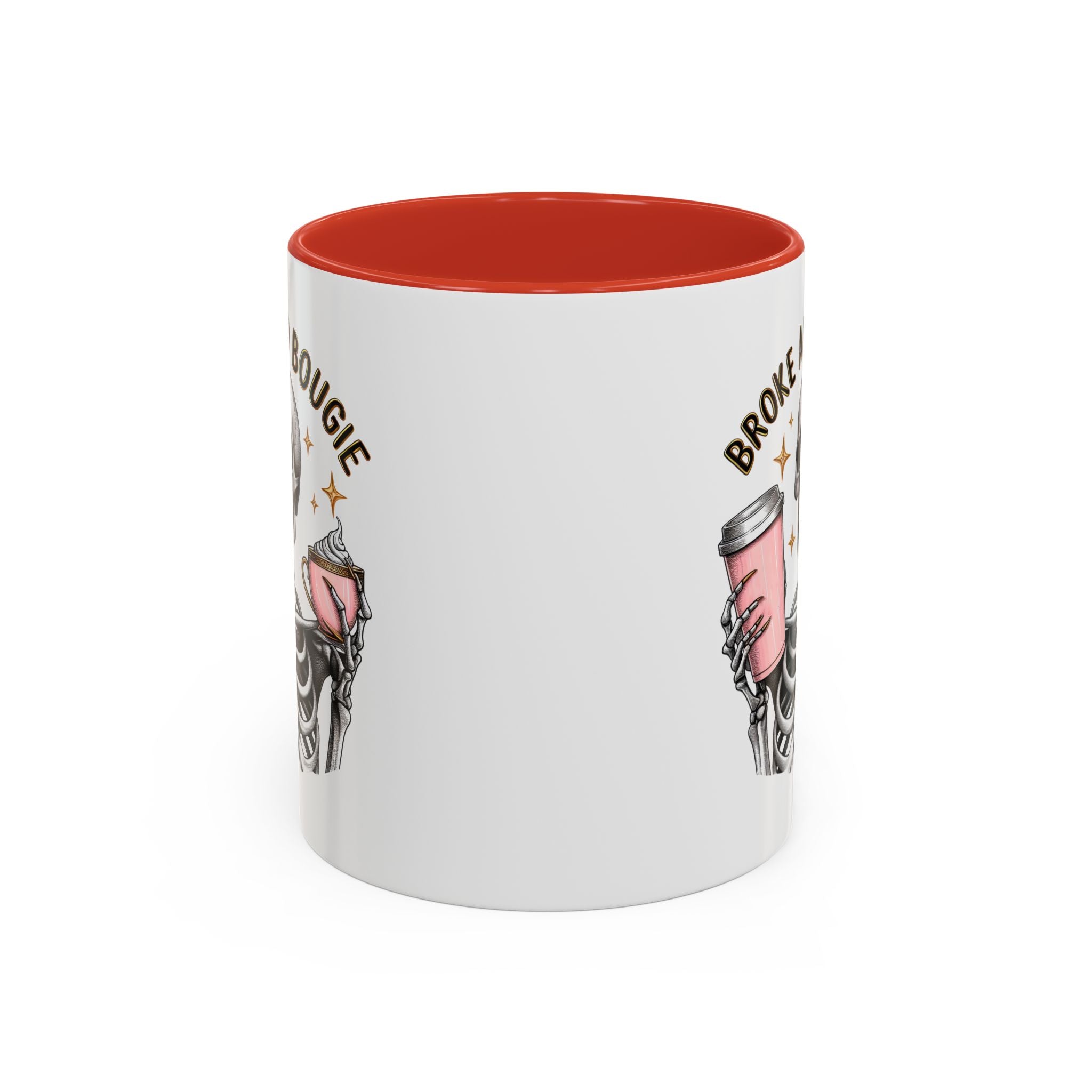 Broke and Bougie Coffee Mug, Skeleton Mug, Halloween Mug, Unique Gift for Coffee Lovers, Spooky Decor