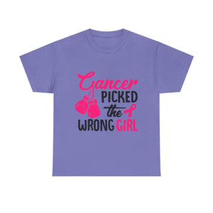 Empowering Cancer Awareness Tee, Inspirational T-Shirt, Unisex Cotton Tee for Fighters, Gift for Cancer Survivors, Supportive Apparel