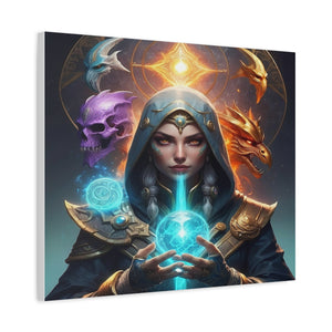 Mystical Sorceress Canvas Artwork - Fantasy Wall Decor