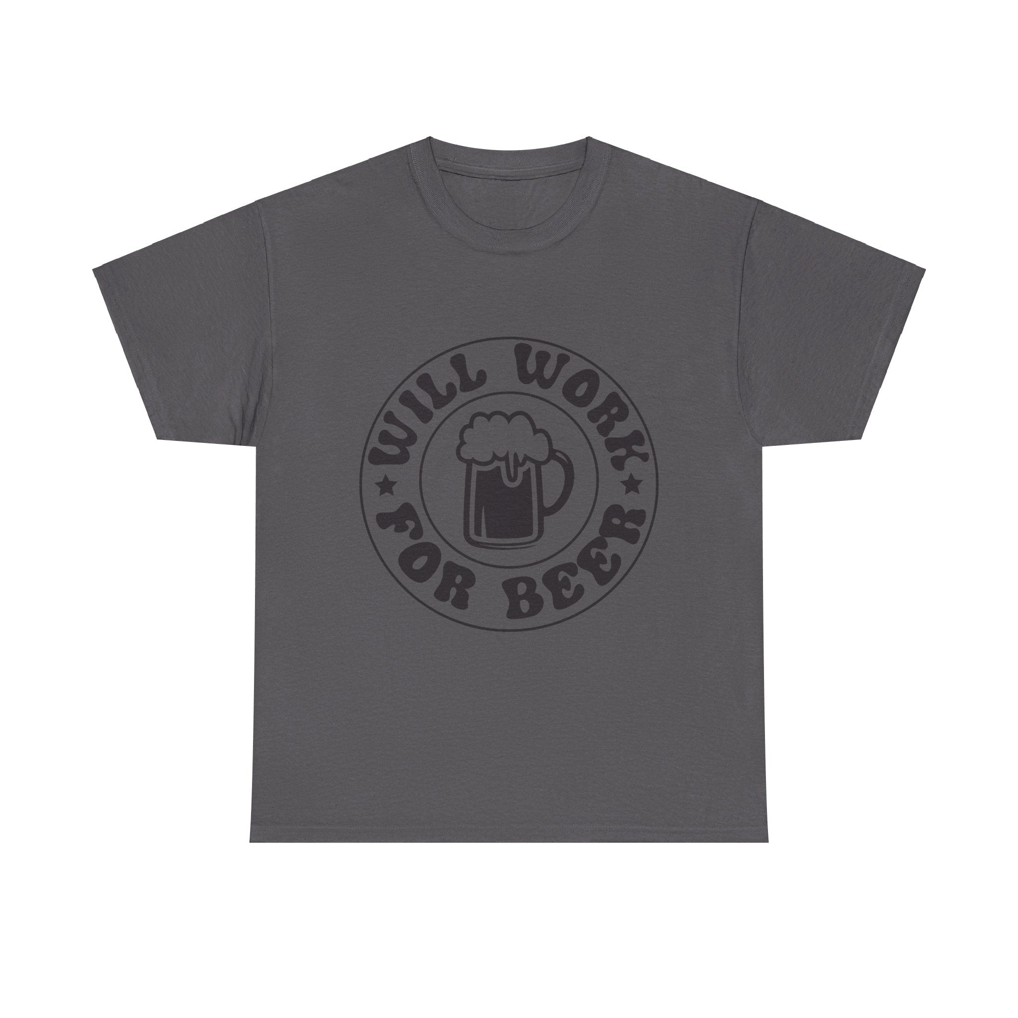 will work for beer funny Unisex Heavy Cotton Tee men women