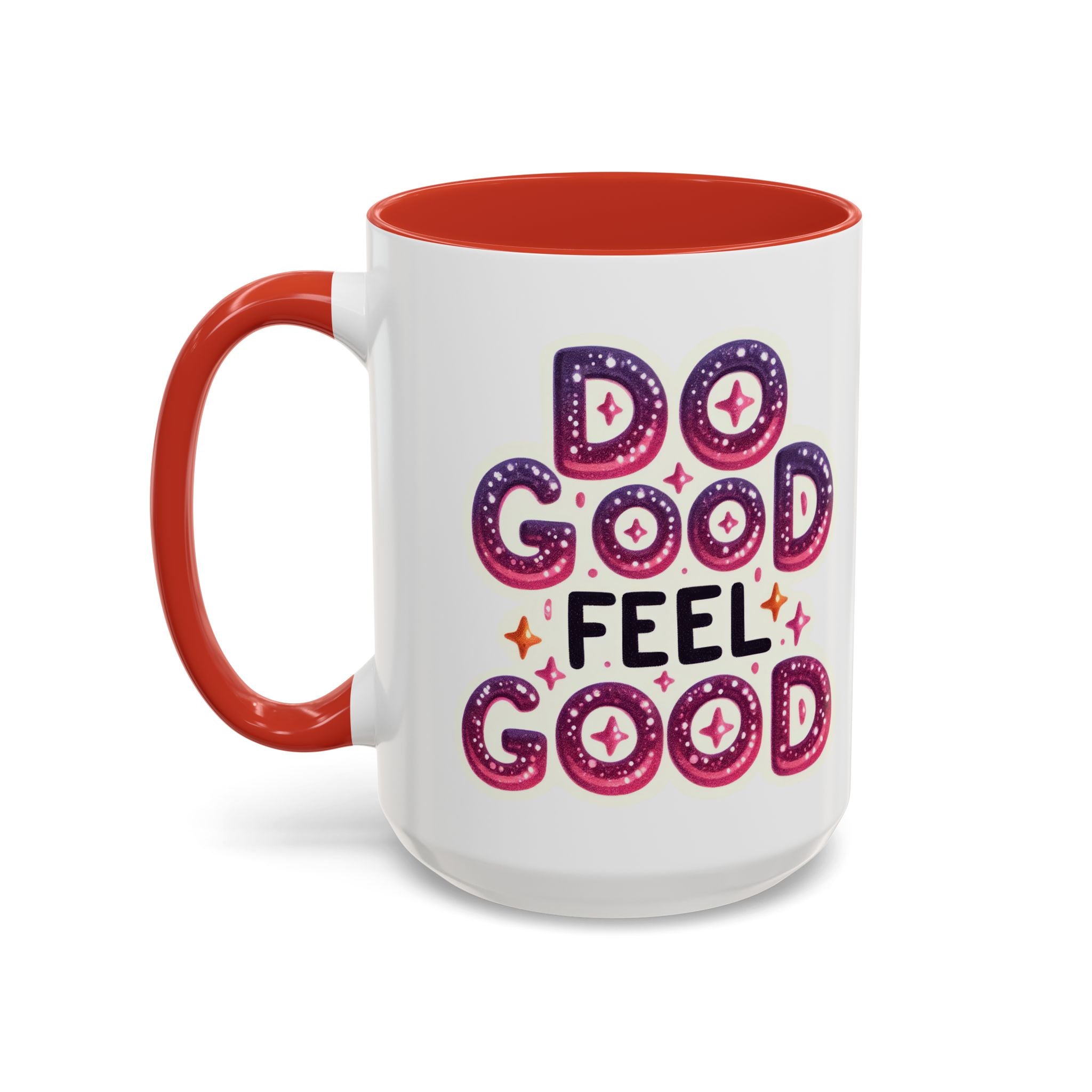 Do Good Feel Good Accent Coffee Mug — Positive Message 11/15oz