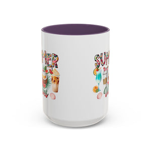 Summer Vibes Accent Coffee Mug - 11oz & 15oz - Perfect for Sunny Days & Celebrations