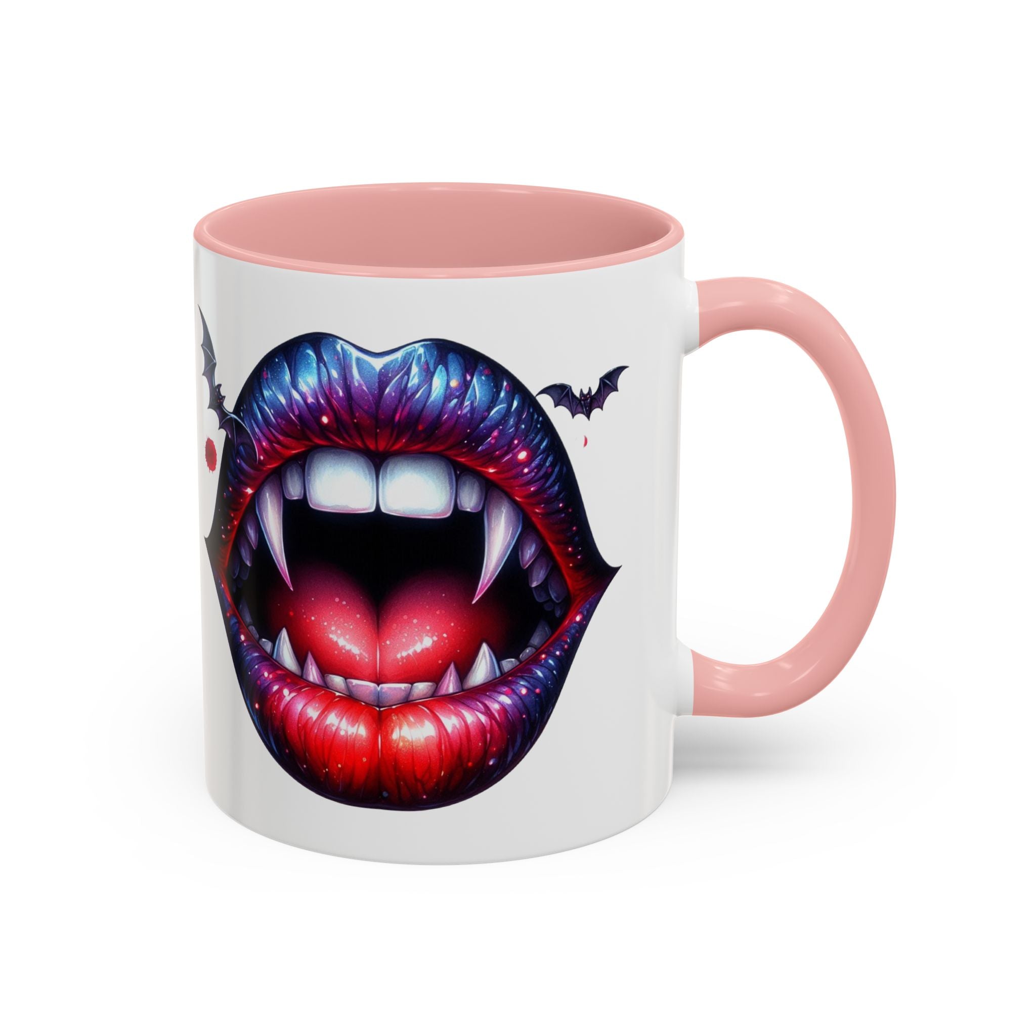 Vampire Lips Coffee Mug, Gothic Drinkware, Halloween Gift, Spooky Kitchen Decor, Vampires, Halloween Party Accessories