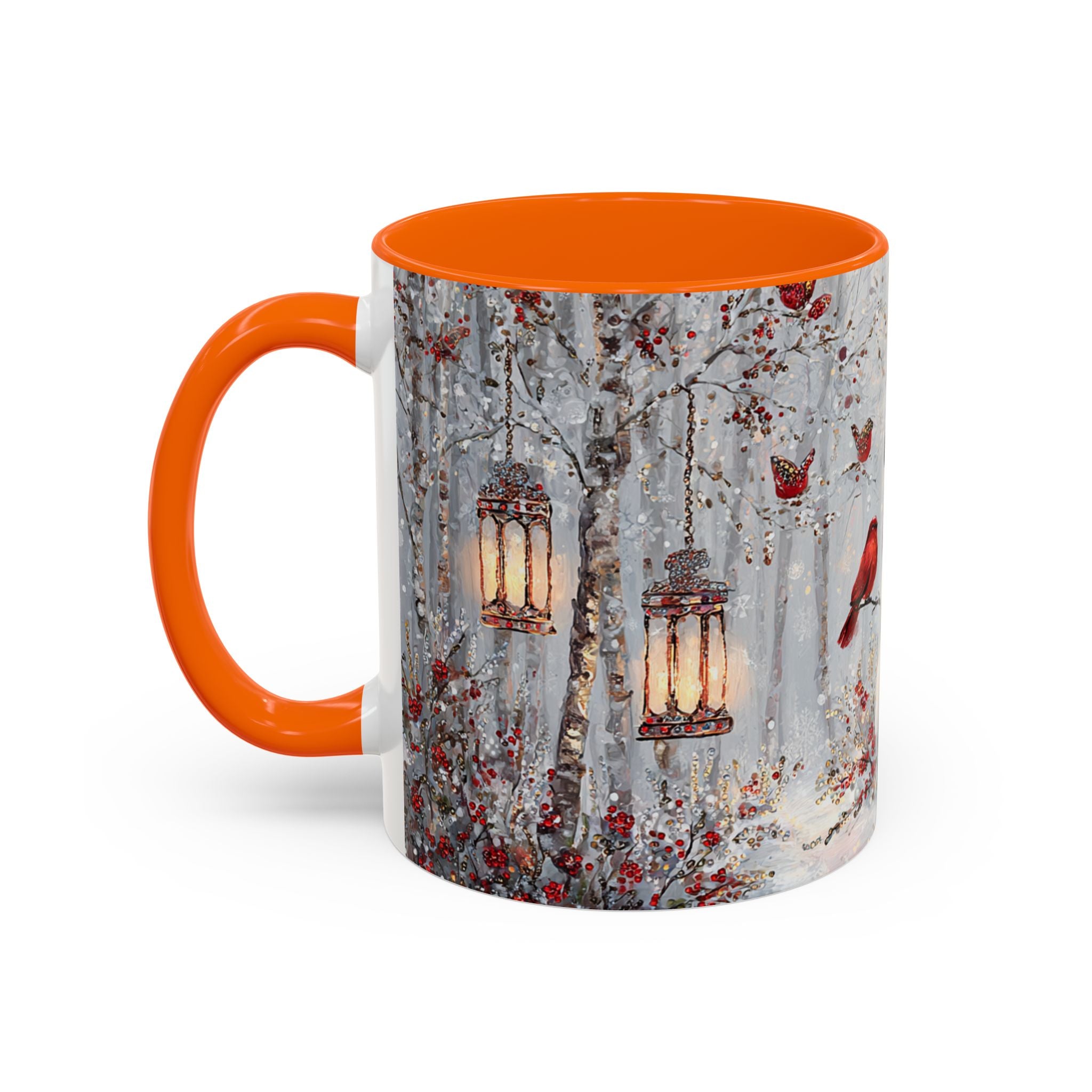 Winter Wonderland Coffee Mug - Snowman & Cardinals Design (11/15oz)