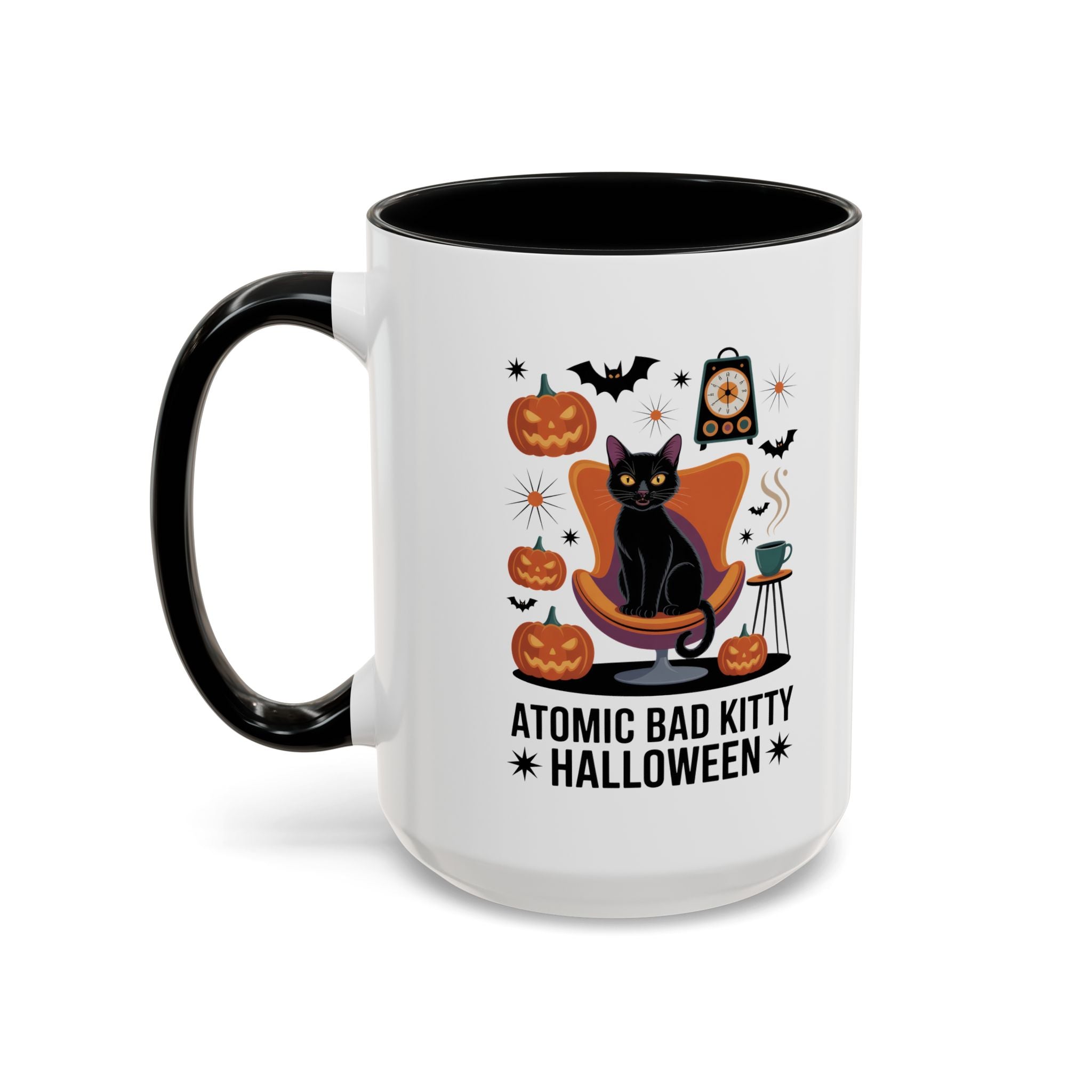 Halloween Themed Coffee Mug – Atomic Bad Kitty Design