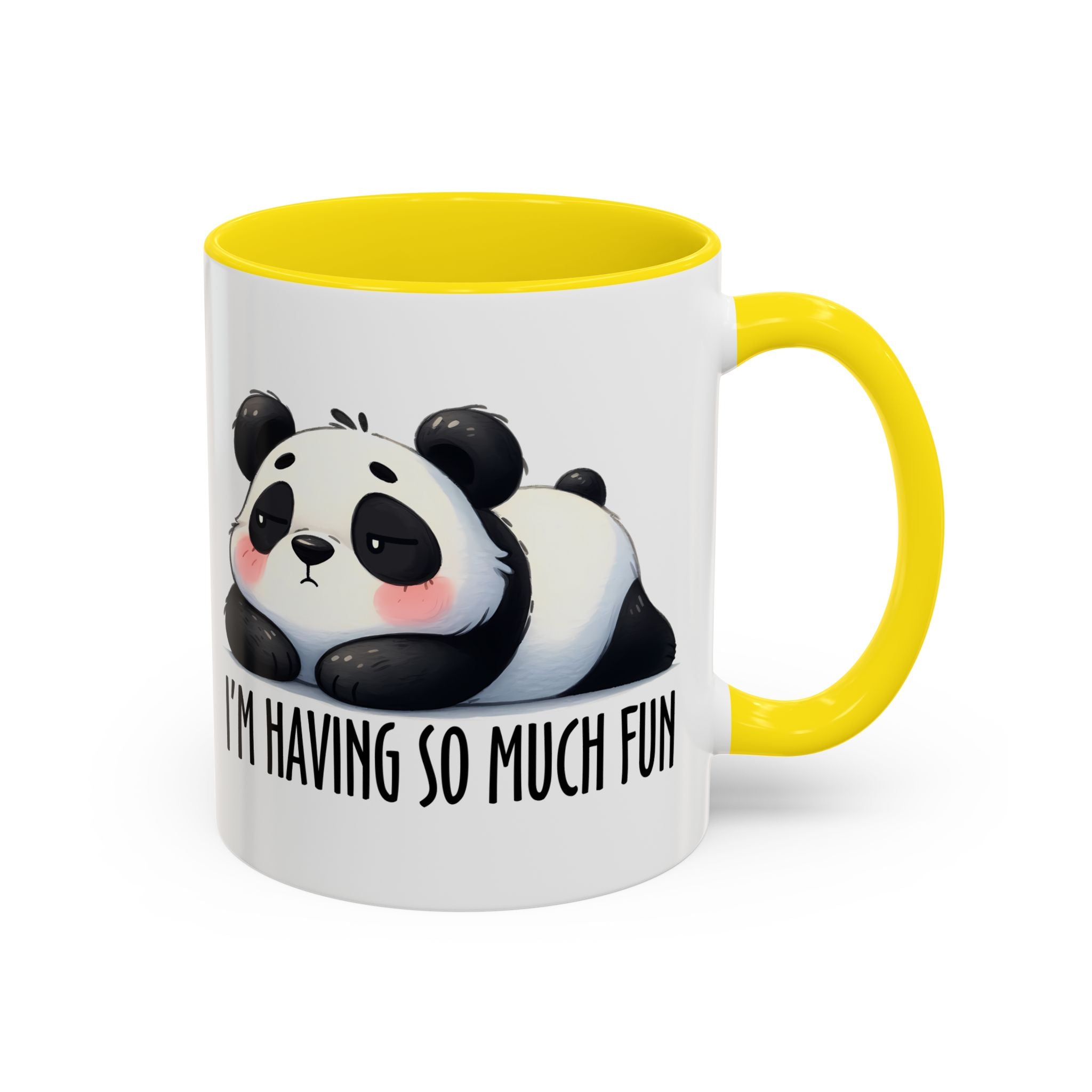 Cute Panda Coffee Mug – “I’m Having So Much Fun” Accent Mug (11/15 oz)