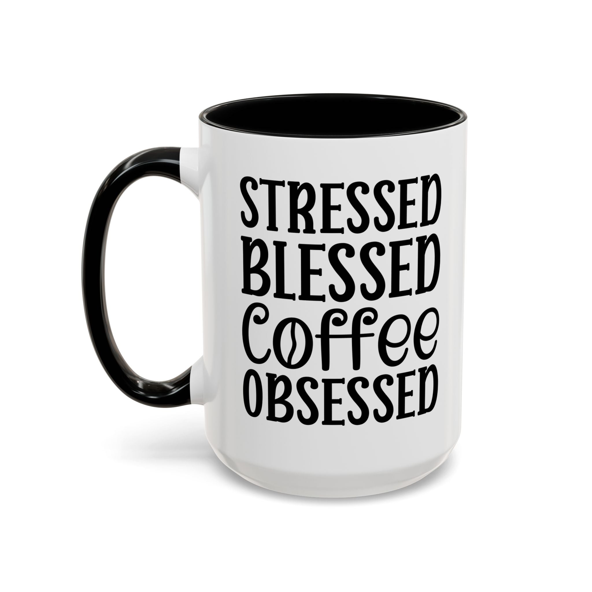 Stressed Blessed Coffee Obsessed Mug, Motivational Coffee Mug, Gift for Coffee Lovers, Funny Office Mug, Self-Care Gift Idea