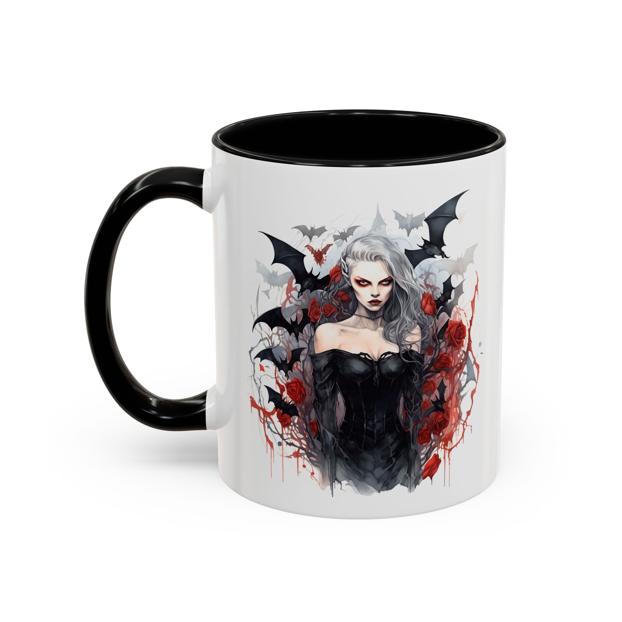 Gothic Coffee Mug, Dark Aesthetic Cup, Halloween Drinkware, Vampire Themed Gift, Horror Mug, Witchy Kitchen Decor