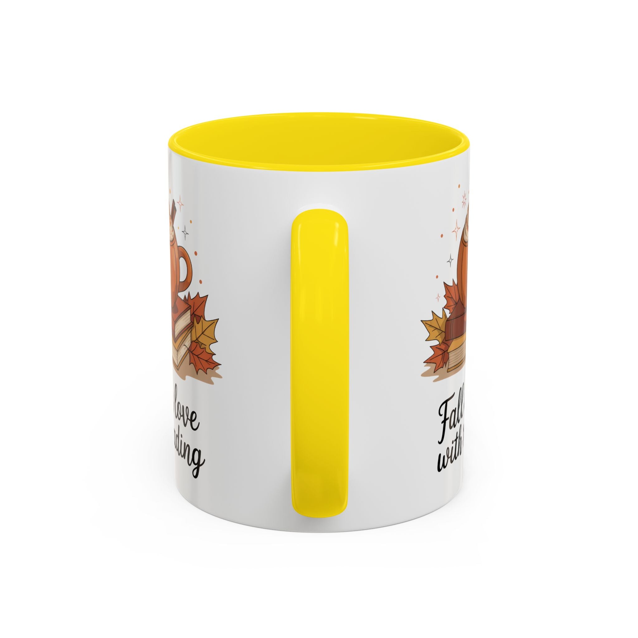 Fall-Themed Coffee Mug for Book Lovers