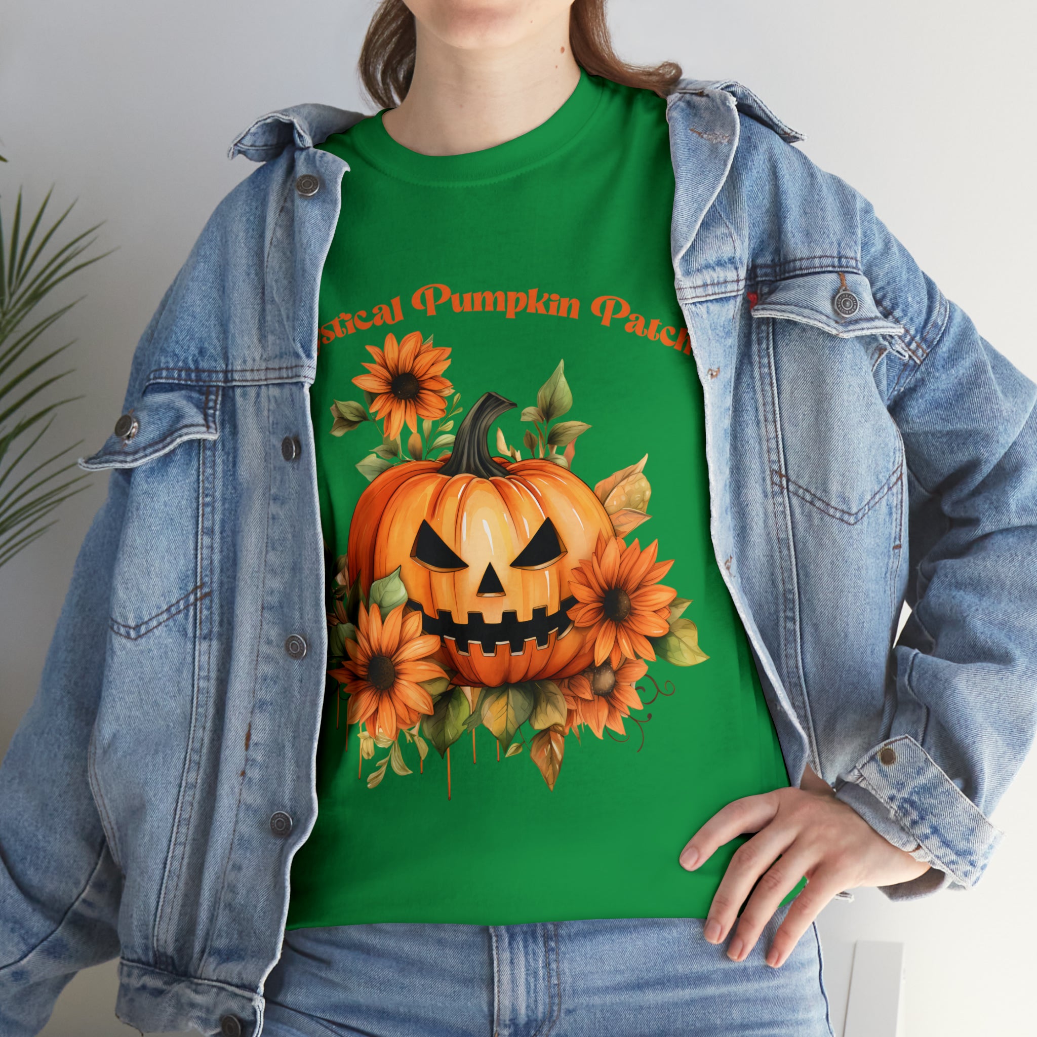 Halloween unisex t shirt mystical pumkin patch fall fun stocking stuffer Unisex Heavy Cotton Tee