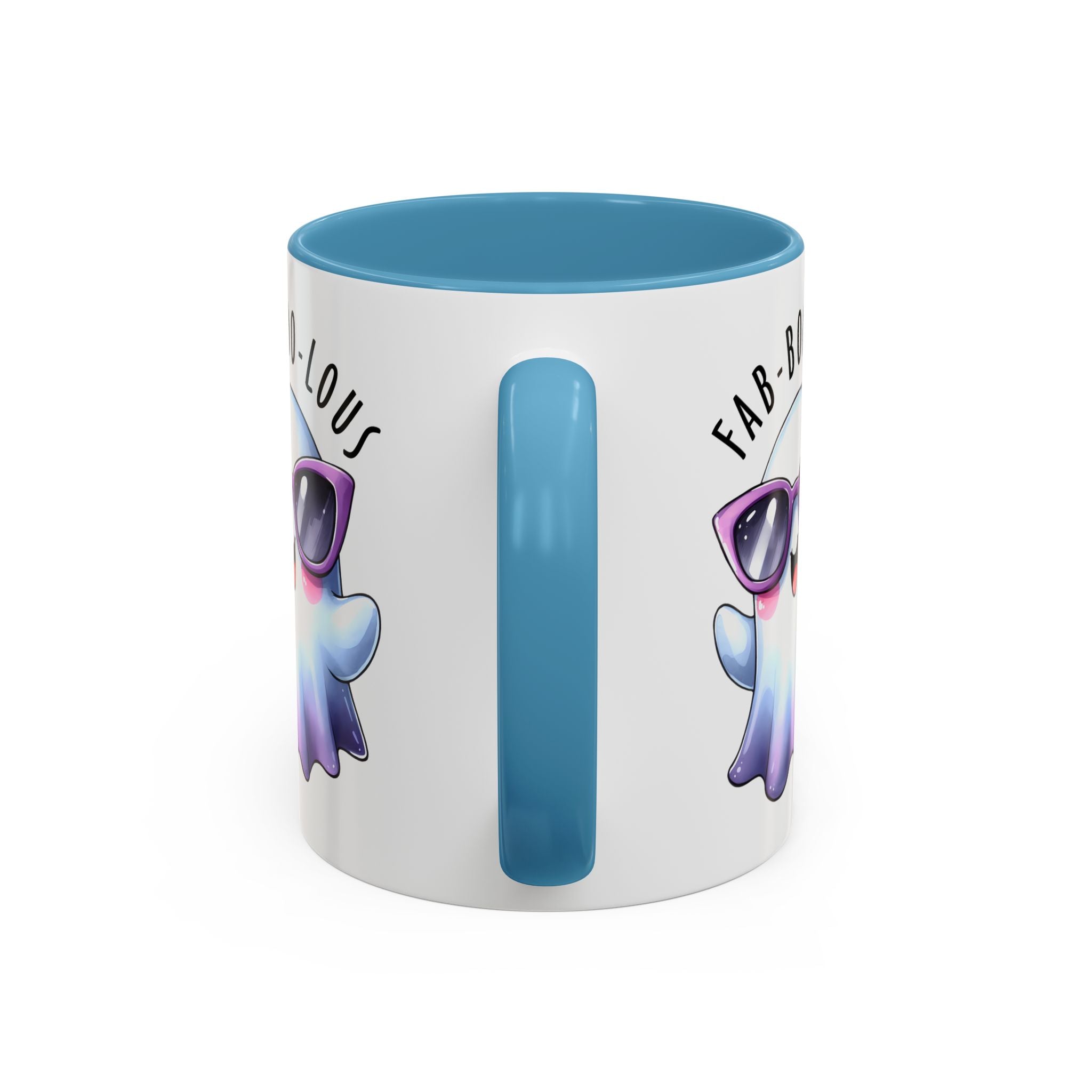 Fab-Boo-Lous Ghost Coffee Mug | Cute Halloween Mug, Fun Gift for Ghost Lovers, Spooky Seasonal Decor, Adorable Tea Cup