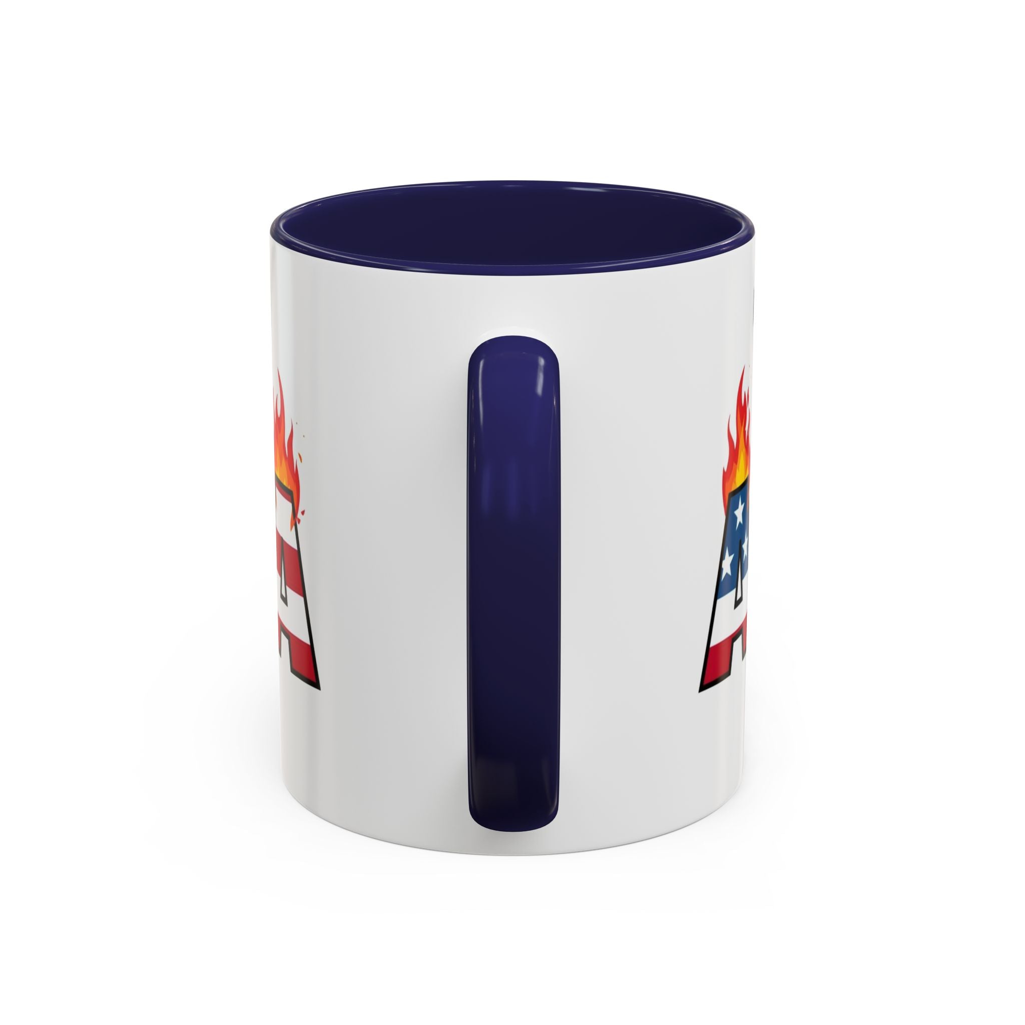america in flames I'm fine everything is fine  Coffee Mug with American Flag