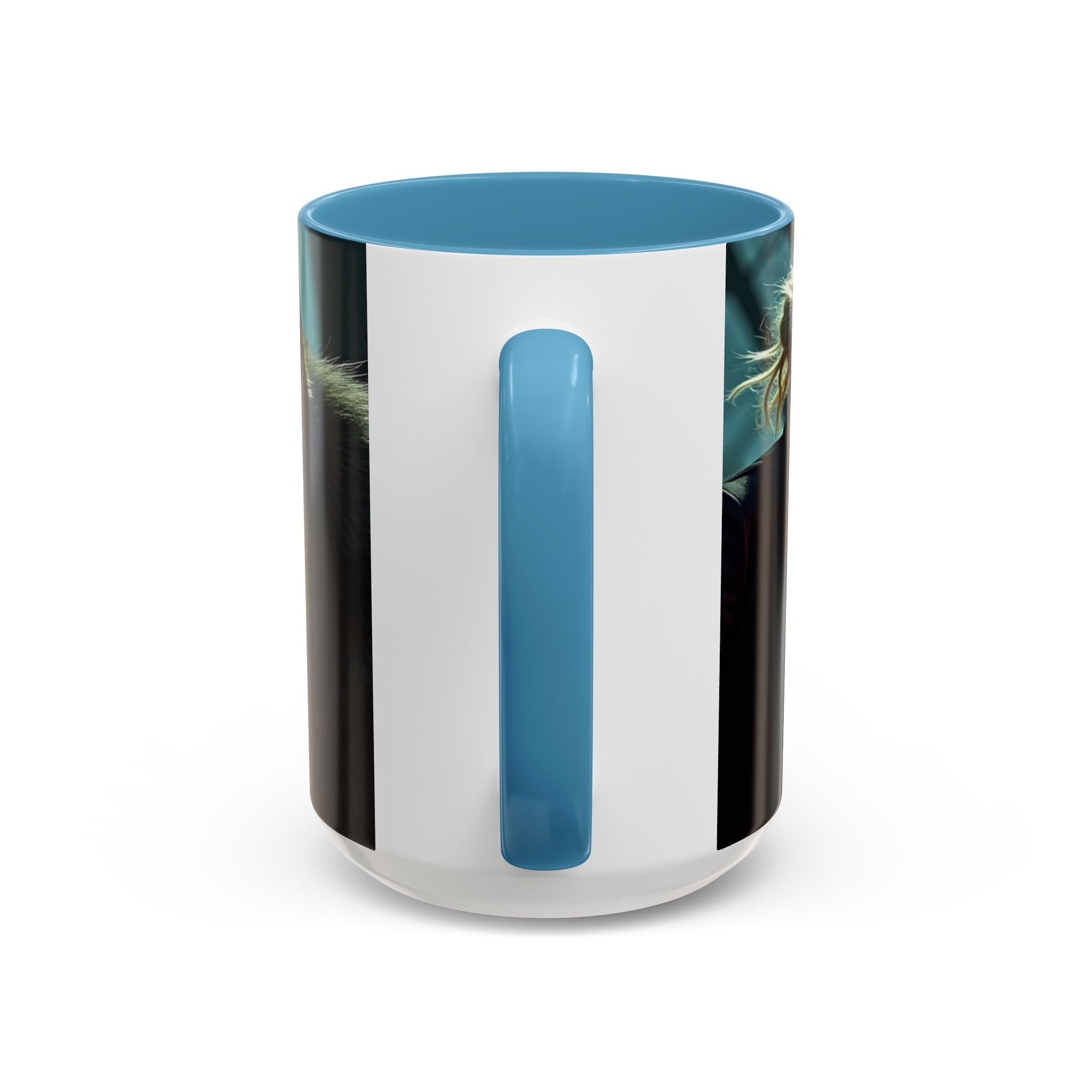 woman vampire and Fierce Werewolf Coffee Mug - 11 & 15oz Accent Mug for horror art lovers