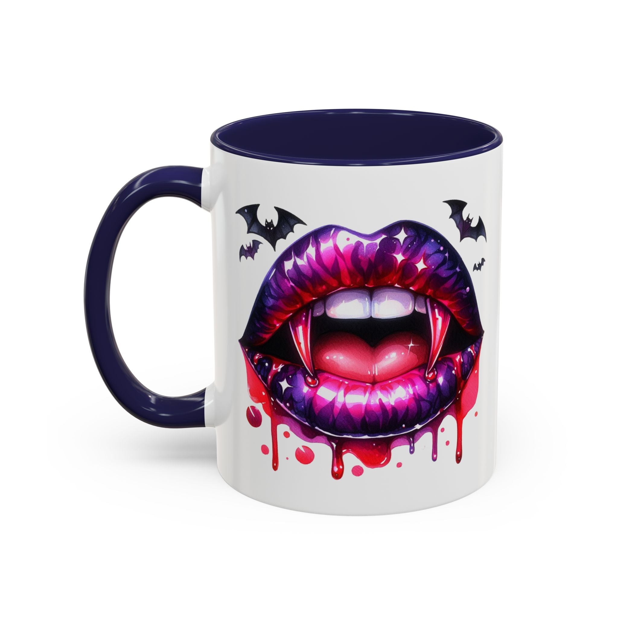Gothic Vampire Coffee Mug, Halloween Mug, Dark Aesthetic, bats, Spooky Home Decor, Unique Coffee Cup