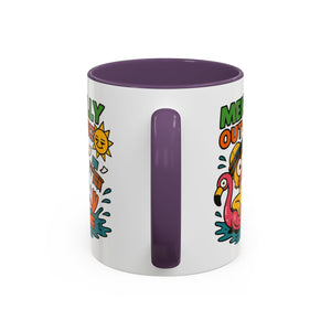 Fun Summer Coffee Mug, Quirky Gift for Beach Lovers, Office Humor Mug, Relaxation, Vacation, Cute Animal Design