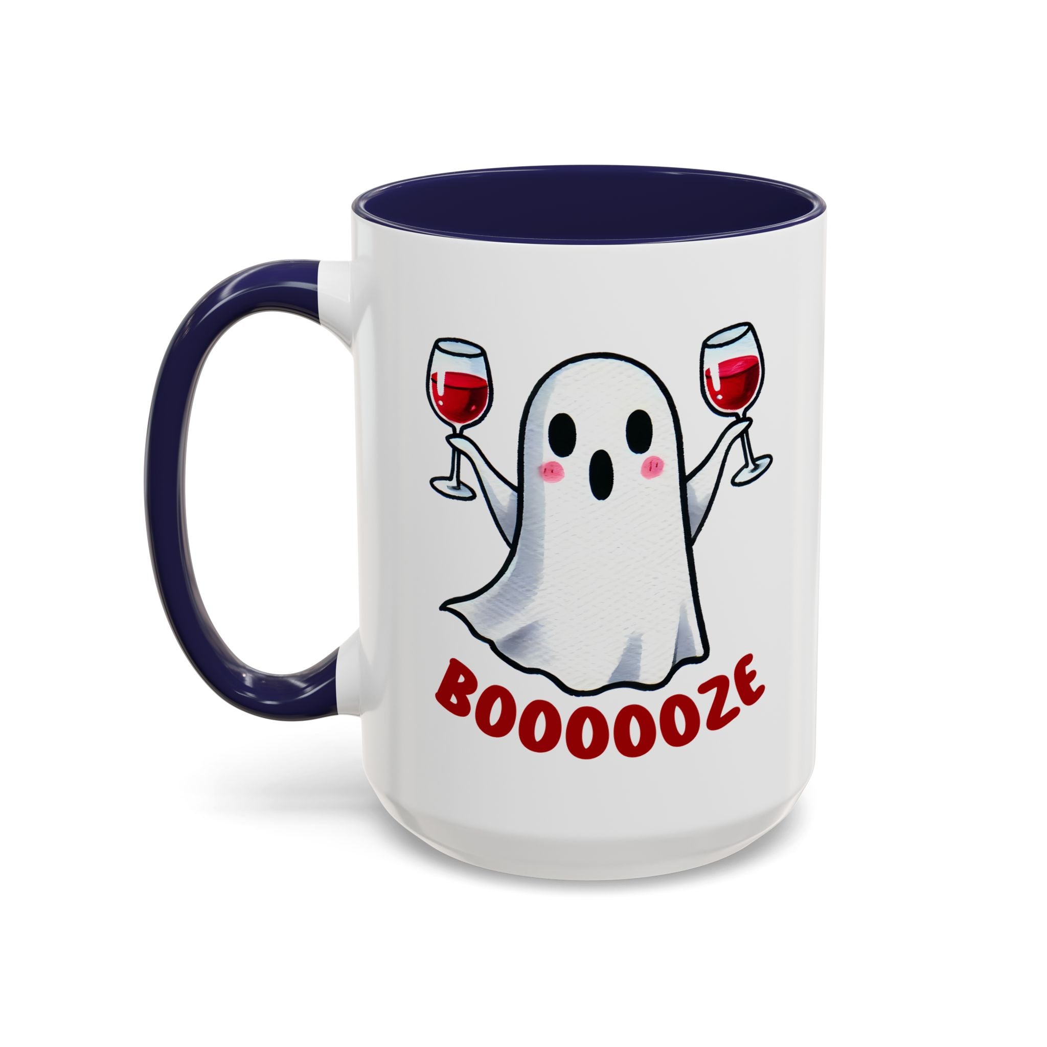 Boozy Ghost Accent Coffee Mug | Funny Halloween Tea Cup, Spooky Gift, Halloween Decor, Ghost Mug for Parties, Unique Drinkware