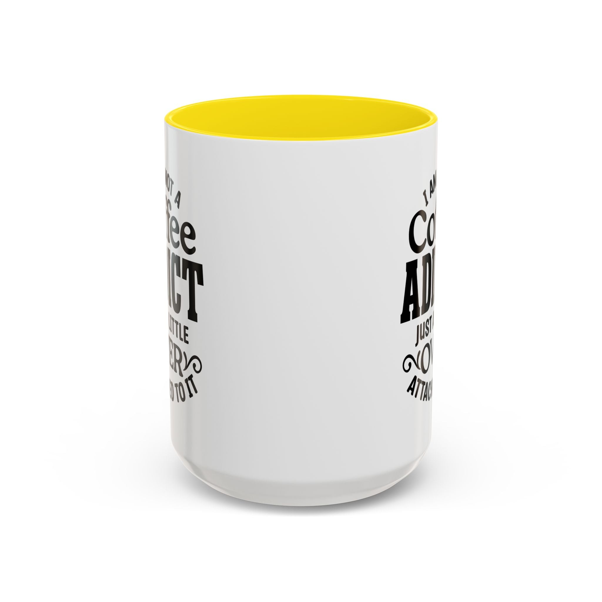 Coffee Addict Mug, Funny Coffee Lover Gift, Black Accent Mug, Warm Beverage Cup, Office Humor Drinkware