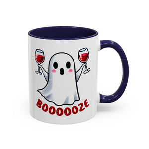 Boozy Ghost Accent Coffee Mug | Funny Halloween Tea Cup, Spooky Gift, Halloween Decor, Ghost Mug for Parties, Unique Drinkware