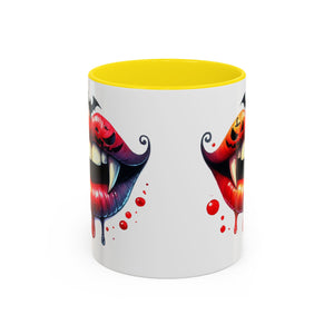 Halloween Vampire Coffee Mug, Spooky Drinkware, Goth Kitchen Decor, Pumpkin Mug, Horror Lover Gift