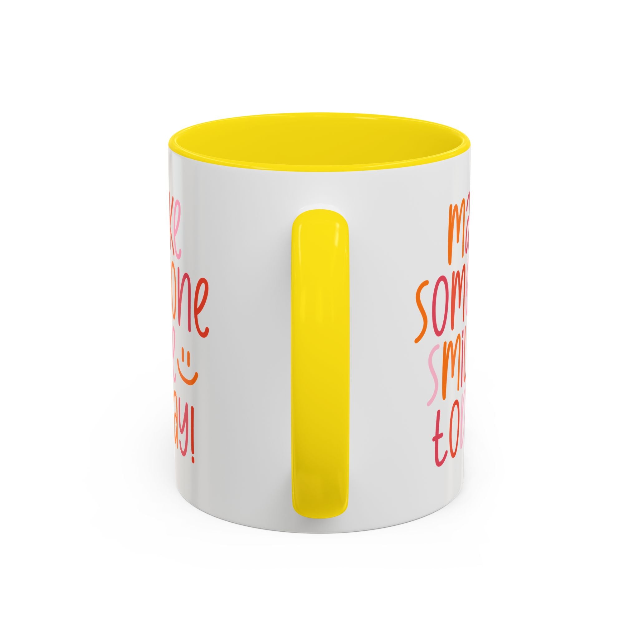Motivational Coffee Mug - Make Someone Smile Today! - Gift for Friend, Inspirational, Cute Coffee Cup, Office Mug, Cheerful Drinkware