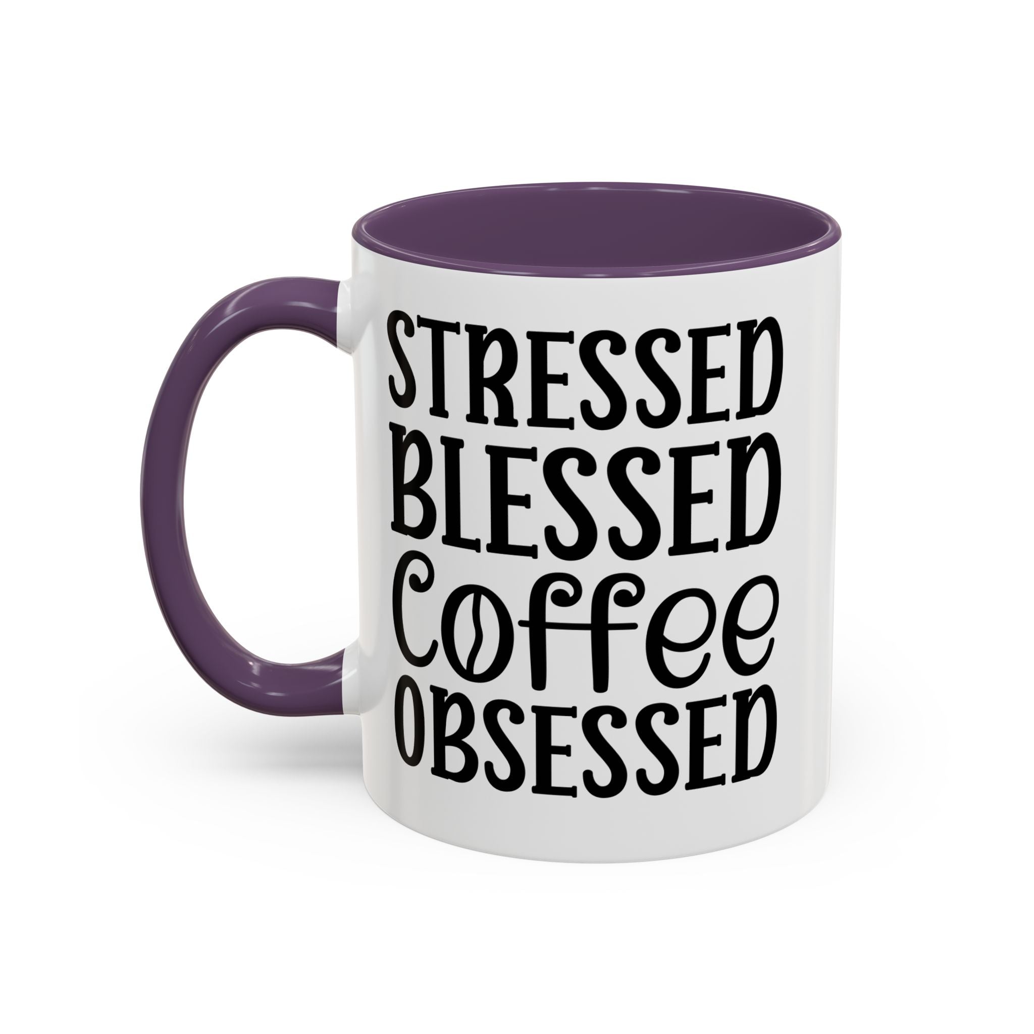 Stressed Blessed Coffee Obsessed Mug, Motivational Coffee Mug, Gift for Coffee Lovers, Funny Office Mug, Self-Care Gift Idea