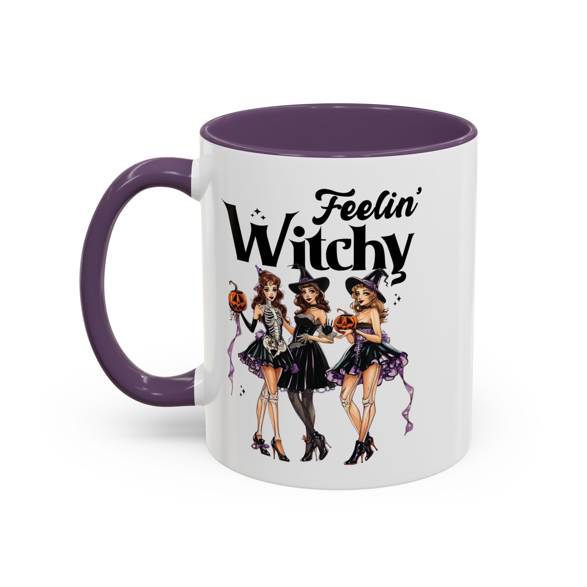 Witchy Accent Coffee Mug - Spooky Halloween Mug, Witchy Decor, Gift for Her, Fall Coffee Cup, Party Mug