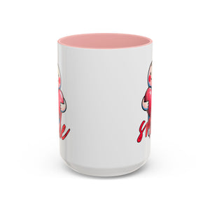 Smiling Heart Accent Coffee Mug - 11oz & 15oz | Cute Gift for Friends & Family
