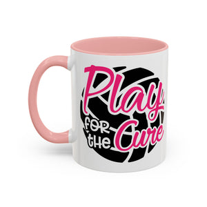 Volleyball  Coffee Mug, Play for the Cure Cup, Sports Gift , Athletes, Cancer Awareness, Inspirational Mug