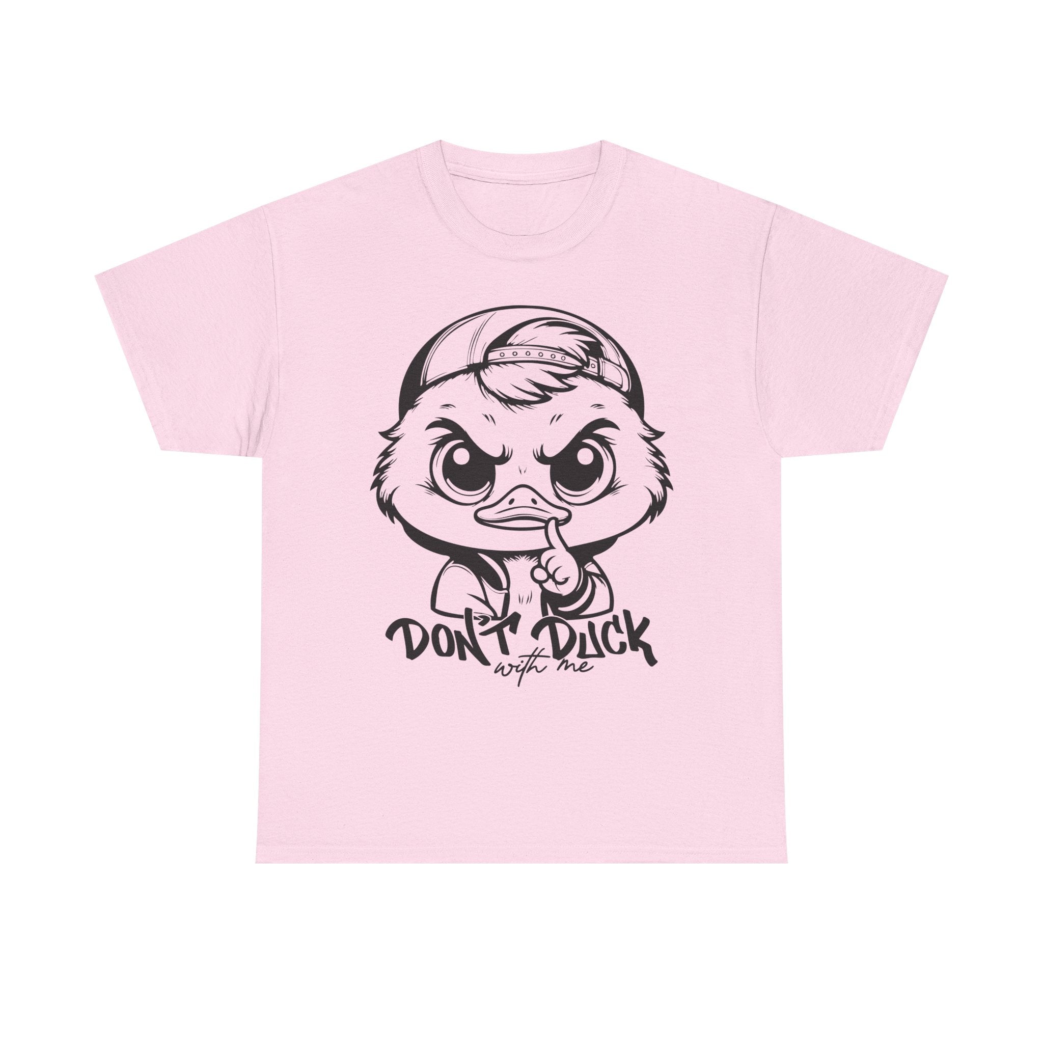 Don't Duck With Me Unisex Heavy Cotton Tee - Fun Cartoon Design Perfect for Casual Days