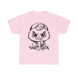 Don't Duck With Me Unisex Heavy Cotton Tee - Fun Cartoon Design Perfect for Casual Days