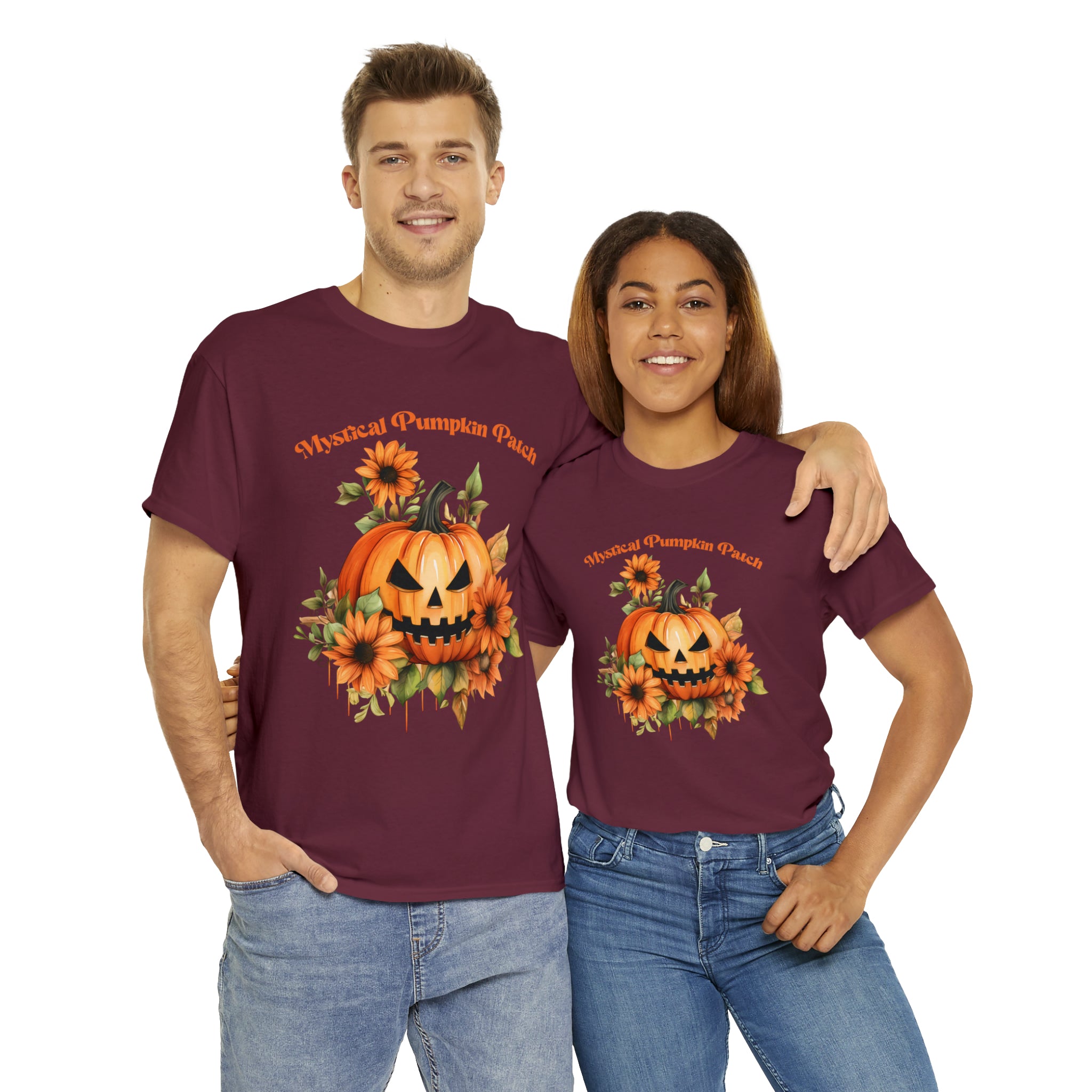Halloween unisex t shirt mystical pumkin patch fall fun stocking stuffer Unisex Heavy Cotton Tee