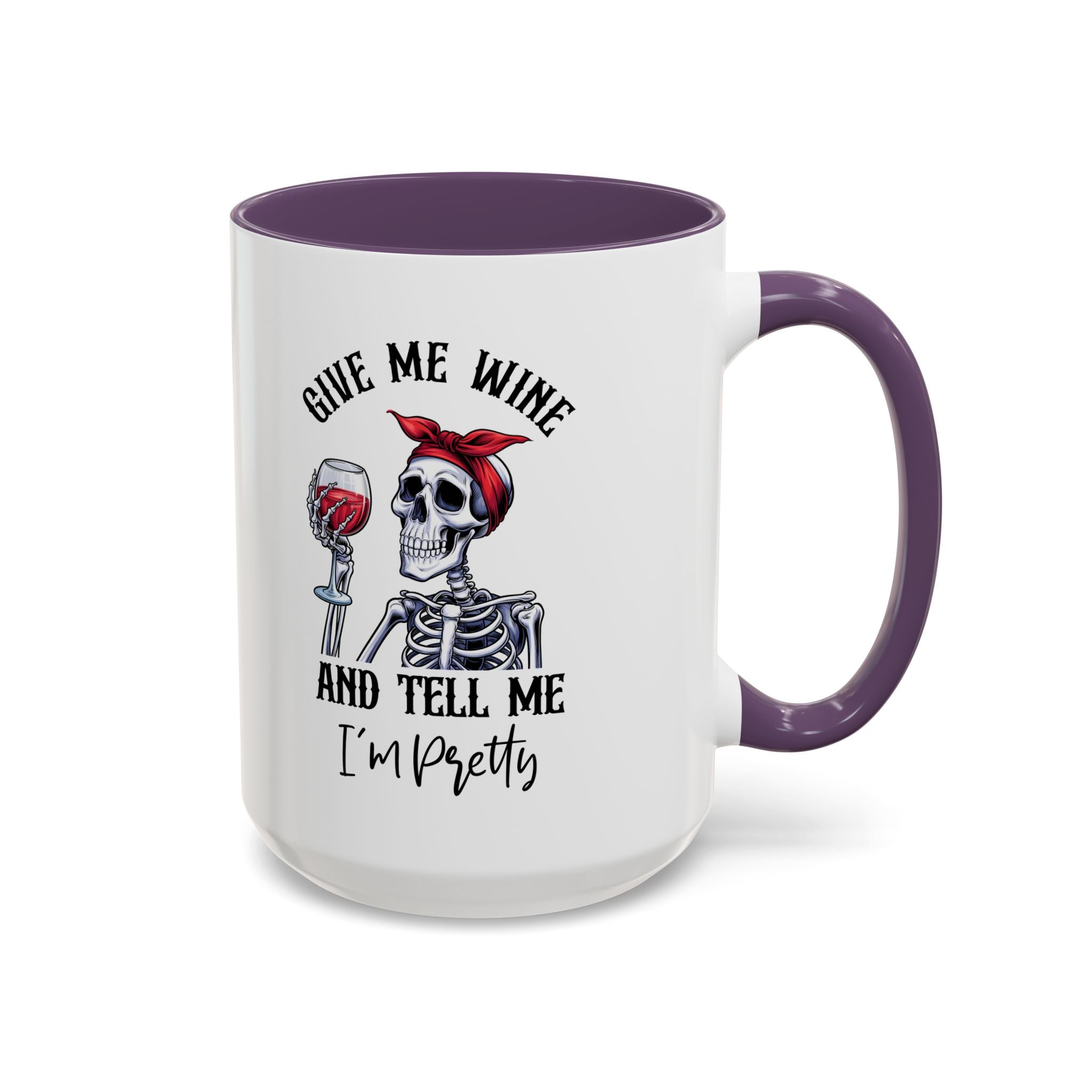 Skeleton Wine Coffee Mug, Funny Gift for Wine Lovers, Halloween Decor, Office Coffee Cup, Unique Skeleton Mug