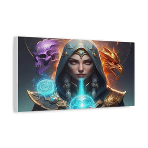 Mystical Sorceress Canvas Artwork - Fantasy Wall Decor