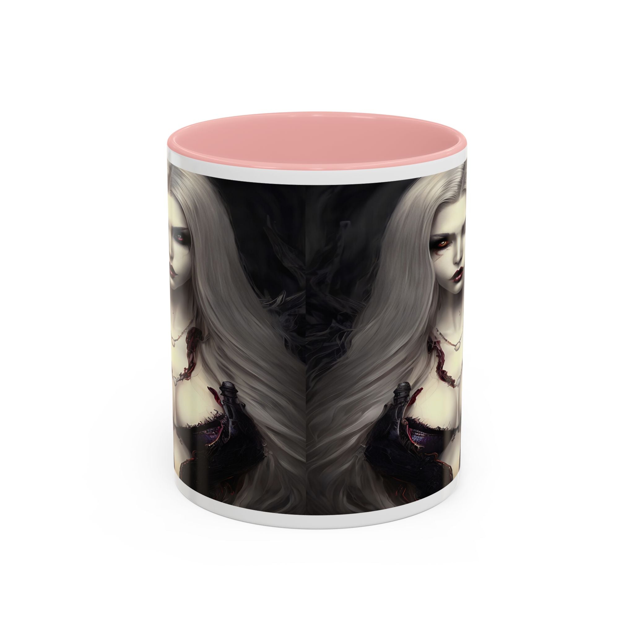 sexy busty woman vampire Gothic Fantasy Coffee Mug - 11oz & 15oz horror art