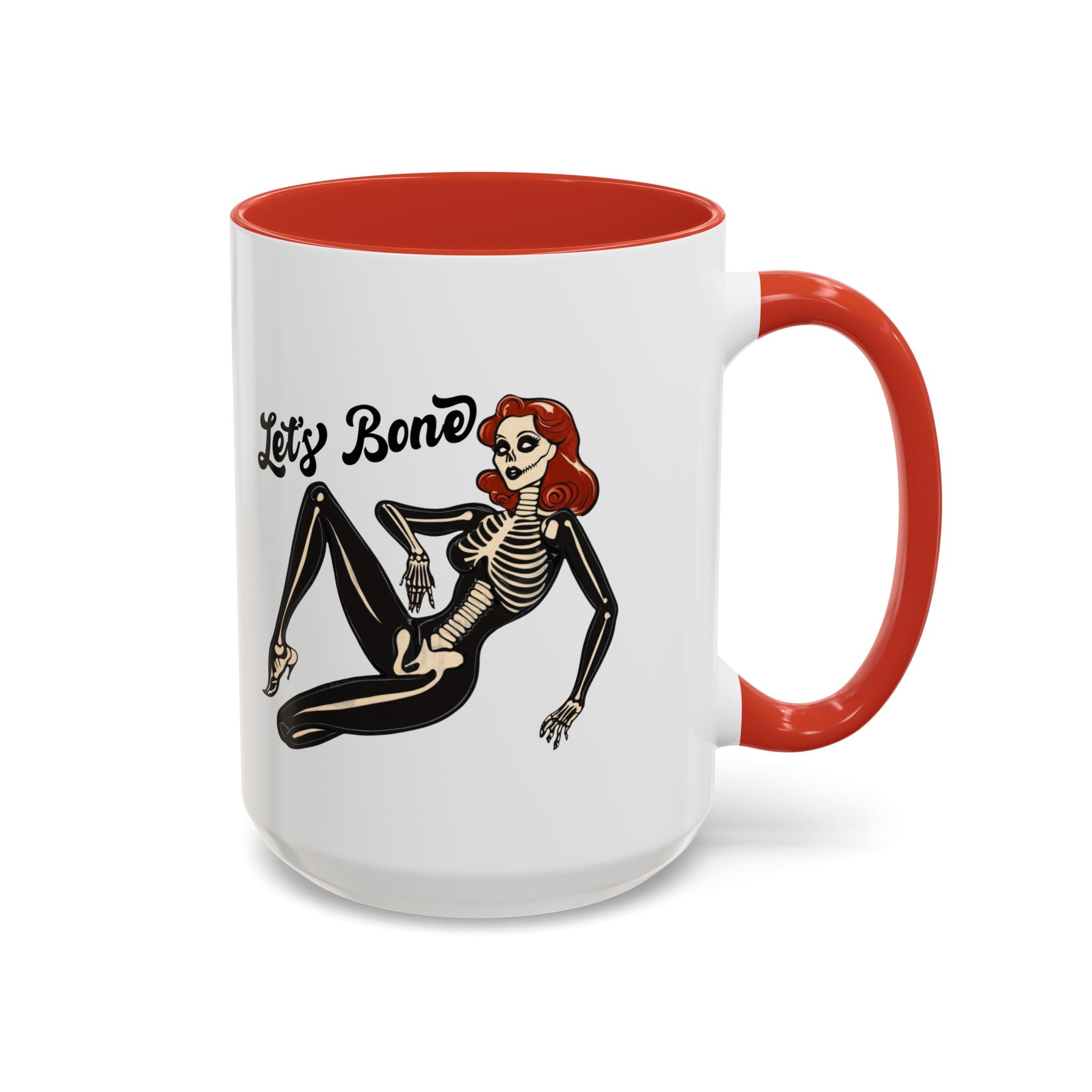 Spooky Skeleton Mug - Let's Bone, Halloween Gift, Gothic Coffee Cup, Unique Home Decor, Fun Drinkware