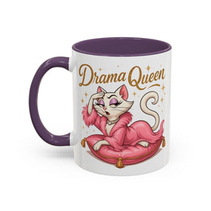 Drama Queen Coffee Mug - Fun Gift for Cat Lovers, Unique Mug for Tea or Coffee, Perfect for Birthdays, Mother's Day & Housewarming