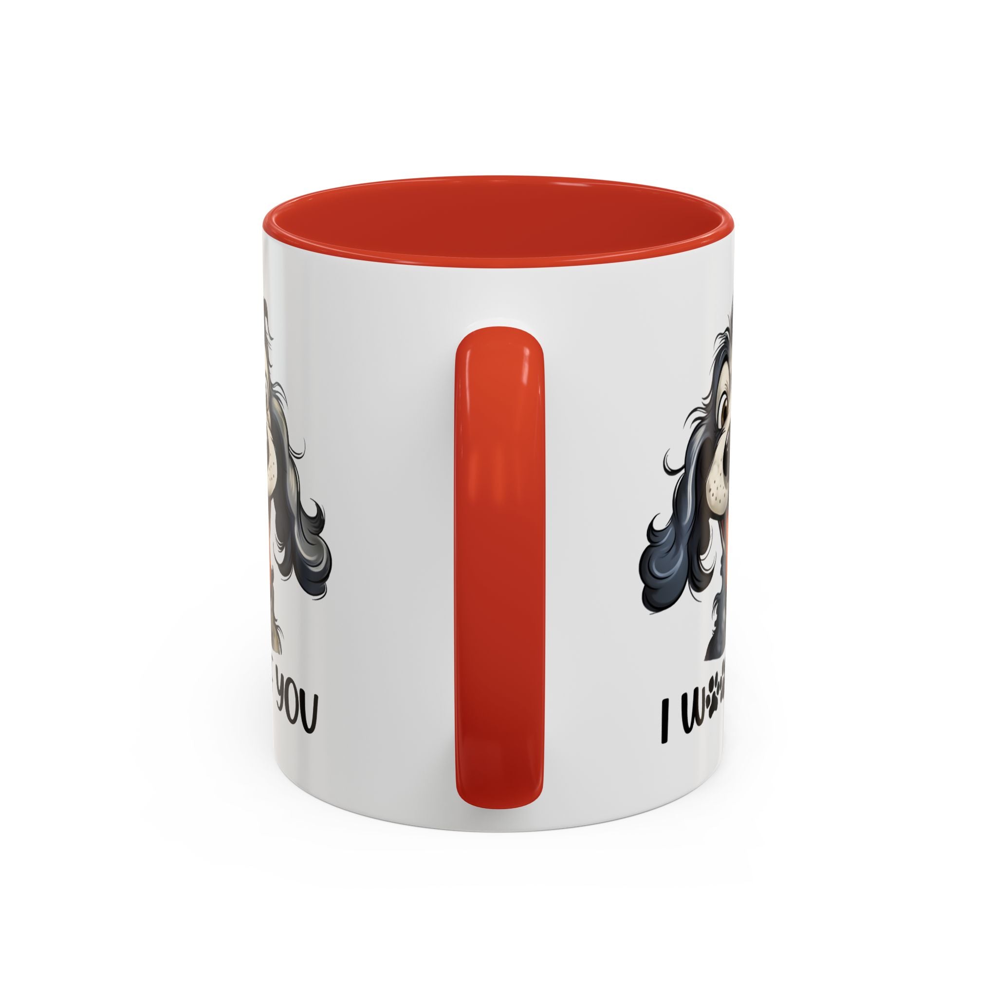 Dog Lover's Accent Coffee Mug - I Woof You, Pet Gift, Animal Lover Cup, Dog Mom Mug, Cute Dog Design, Fun Coffee Cup
