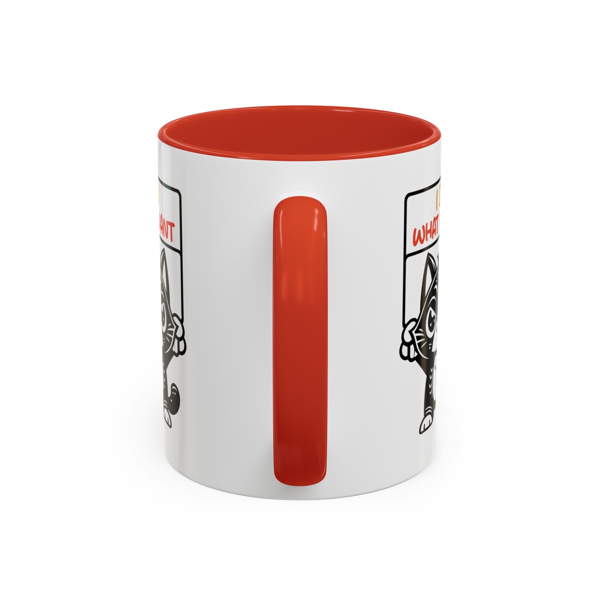 I do what I want funny cat Accent Coffee Mug (11, 15oz)