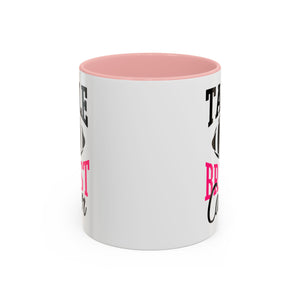 Tackle Breast Cancer Coffee Mug, Supportive Gift for Football Fans, Awareness Mug, Cheer Team Spirit, Fundraiser Drinkware