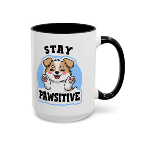 Cute Stay Pawsitive Coffee Mug - Perfect Gift for Dog Lovers mental health