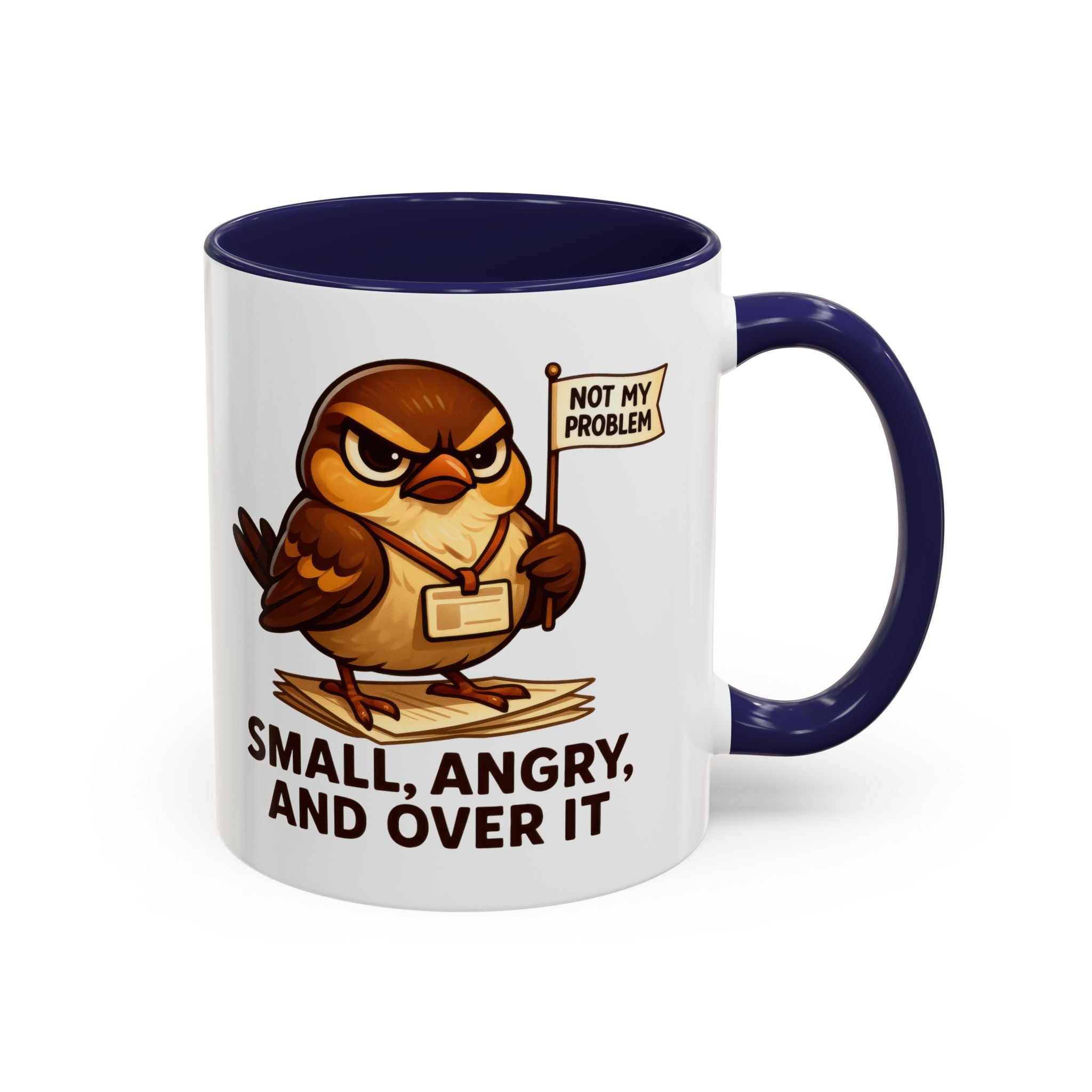 Funny Owl Coffee Mug, not my problem  Small Angry Owl Cup, Coffee Lover Present, Quirky Office