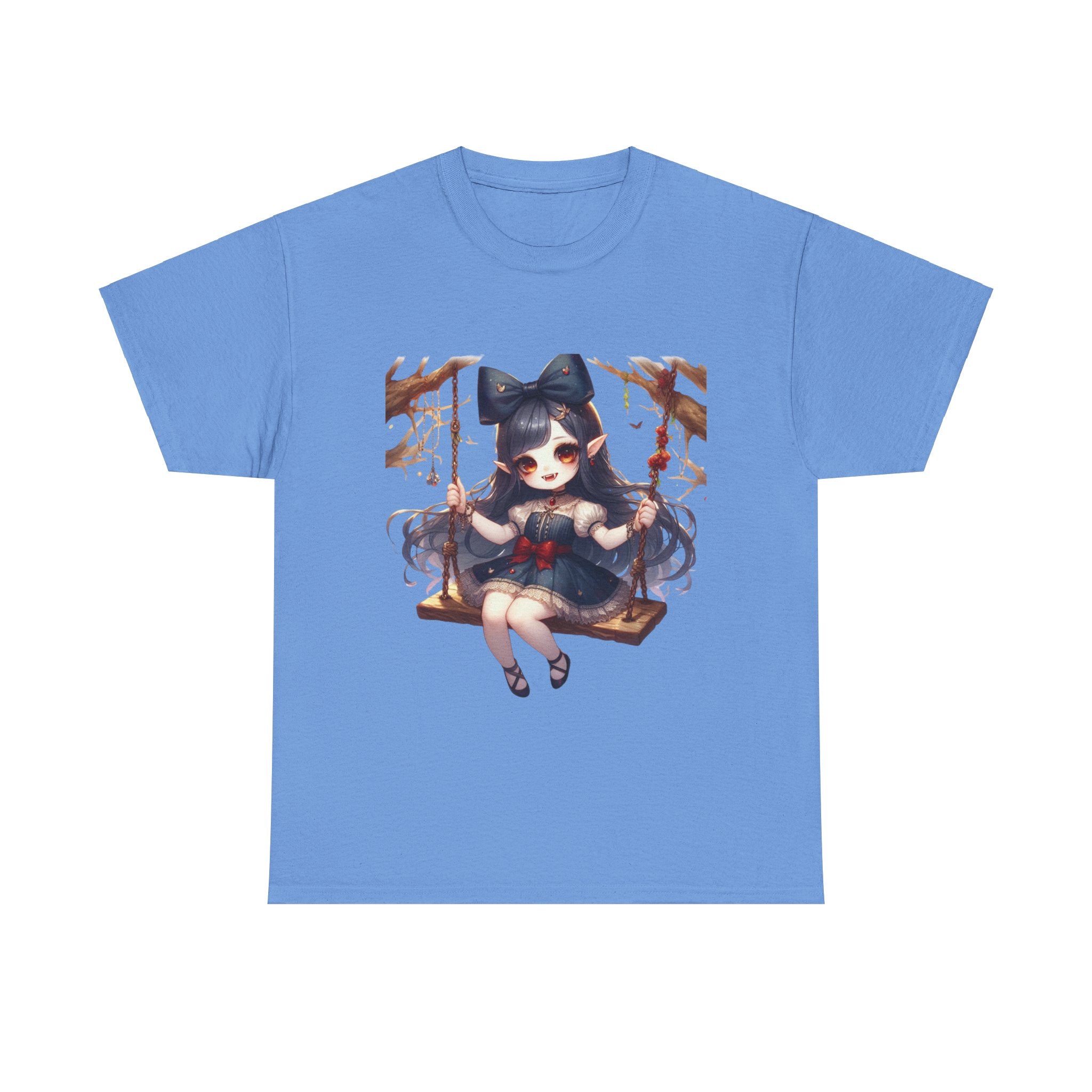 vampire girl on a swing horror Unisex Heavy Cotton Tee men women halloween #23