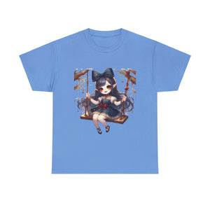 vampire girl on a swing horror Unisex Heavy Cotton Tee men women halloween #23