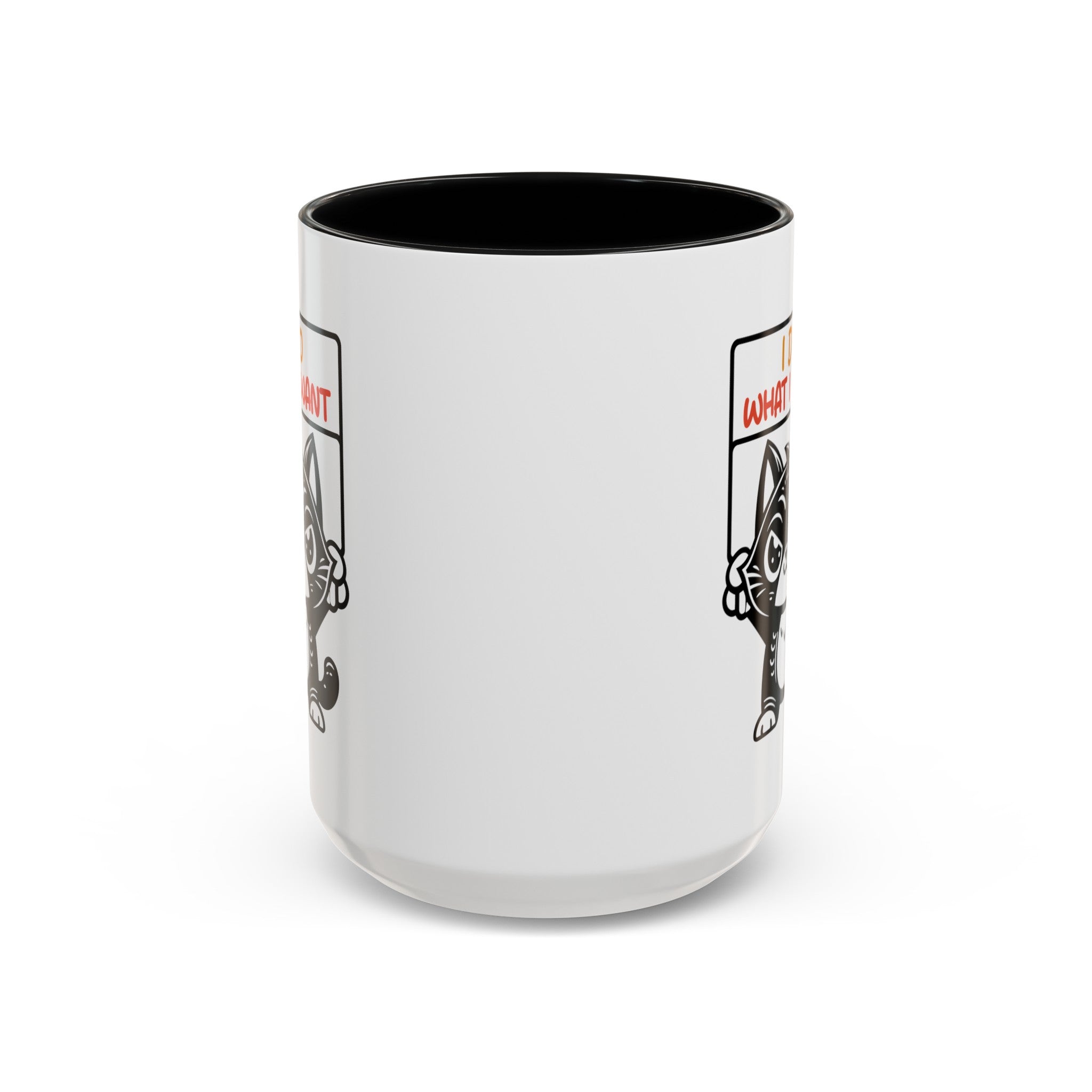 I do what I want funny cat Accent Coffee Mug (11, 15oz)