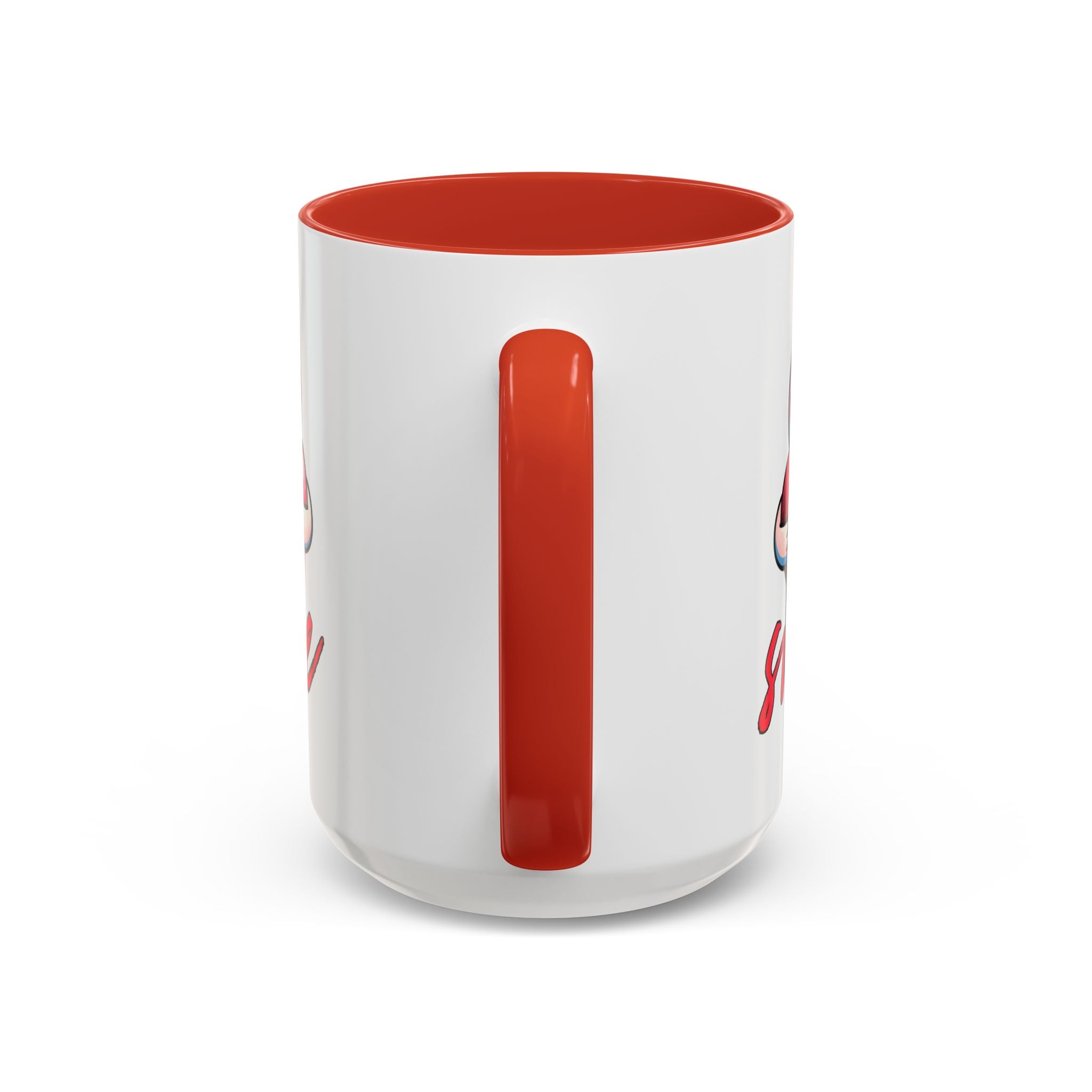 Smiling Heart Accent Coffee Mug - 11oz & 15oz | Cute Gift for Friends & Family