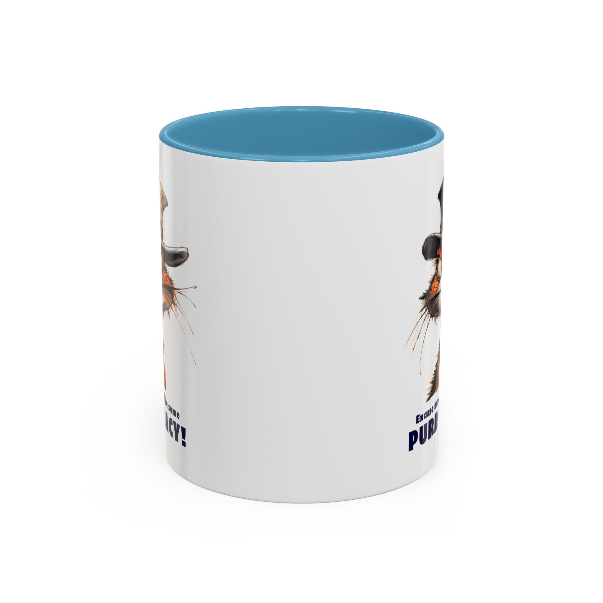 Funny Cat Coffee Mug - Purr-ivacy & Puppy Humor, Gifts for Cat Lovers, Home Office Accessories, Birthday, Pet Owner Mug