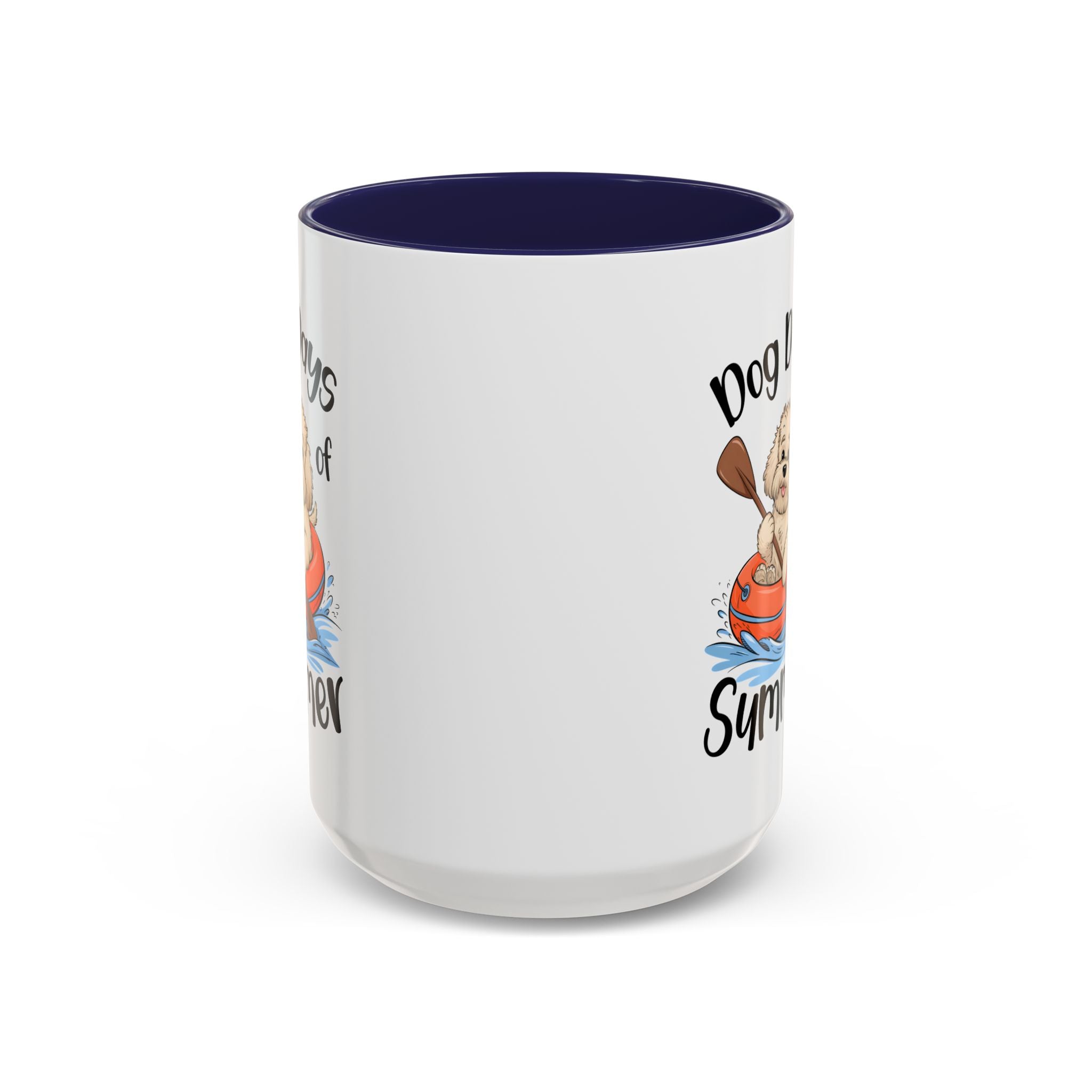 Dog Days of Summer Coffee Mug, Cute Dog Mug, Pet Lover Gift, Summer Vibes, Beach Decor, Fun Pet Cup, Canoeing Dog Design