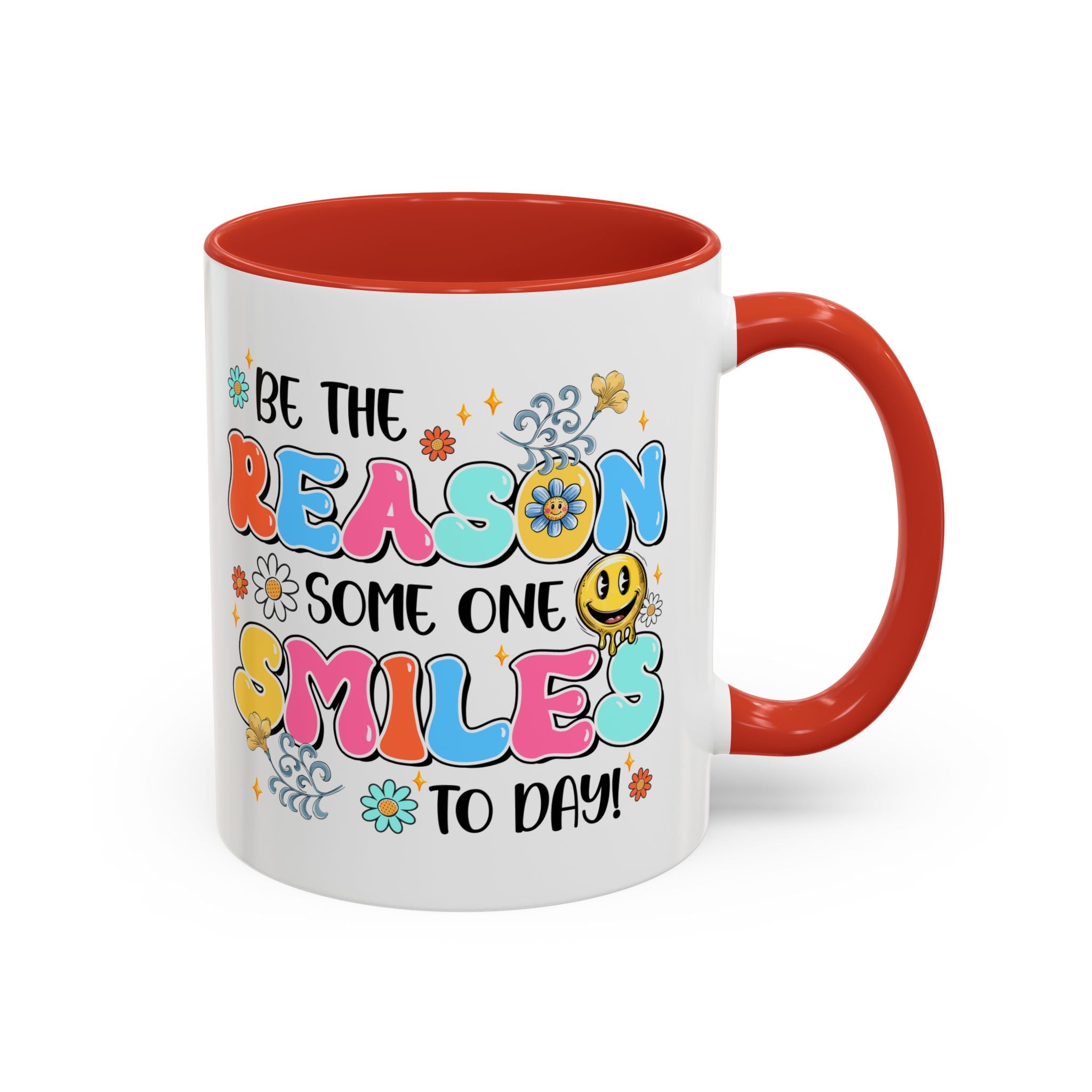 Colorful Inspirational Coffee Mug – Be the Reason Some One Smiles!