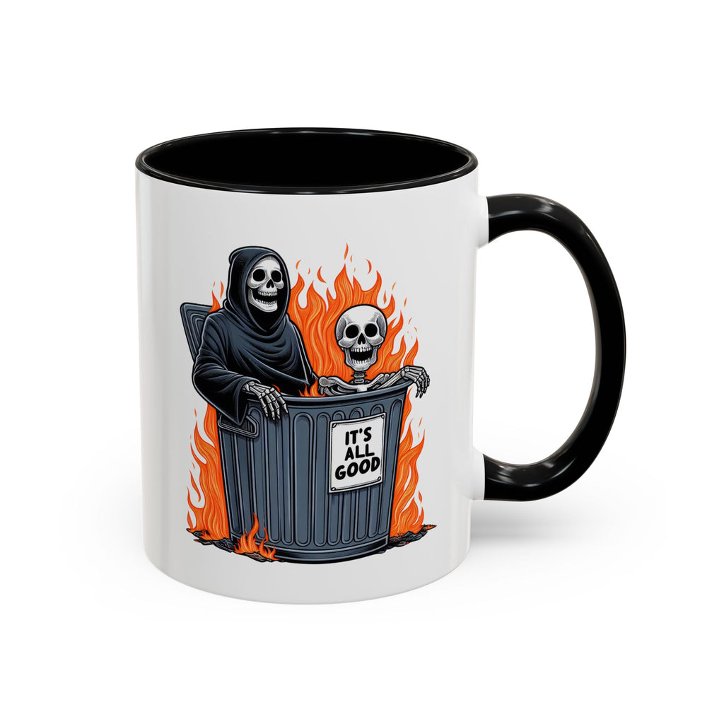 Funny Grim Reaper Coffee Mug - Perfect for Halloween, Gift for Friends, Quirky Kitchen Decor, Novelty Drinkware